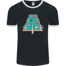 9-Ball Pool Funny Swimming Pool Mashup Mens Ringer T-Shirt FotL Black/White