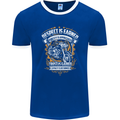 Respect Earned Motorcycle Motorbike Biker Mens Ringer T-Shirt FotL Royal Blue/White