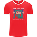 I Don't Always Watch Anime Funny Mens Ringer T-Shirt FotL Red/White