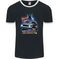 Flux Capacitor 80's Movie Mens Ringer T-Shirt FotL Black/White