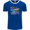 80s Baby 90s Made Me Music Pop Rock Mens Ringer T-Shirt FotL Royal Blue/White