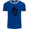 A Frog on a Mushroom Mens Ringer T-Shirt FotL Royal Blue/White