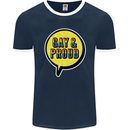Gay and Proud LGBT Pride Awareness Mens Ringer T-Shirt FotL Navy Blue/White
