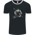 Royal Marine Bulldog Commando Soldier Mens Ringer T-Shirt FotL Black/White