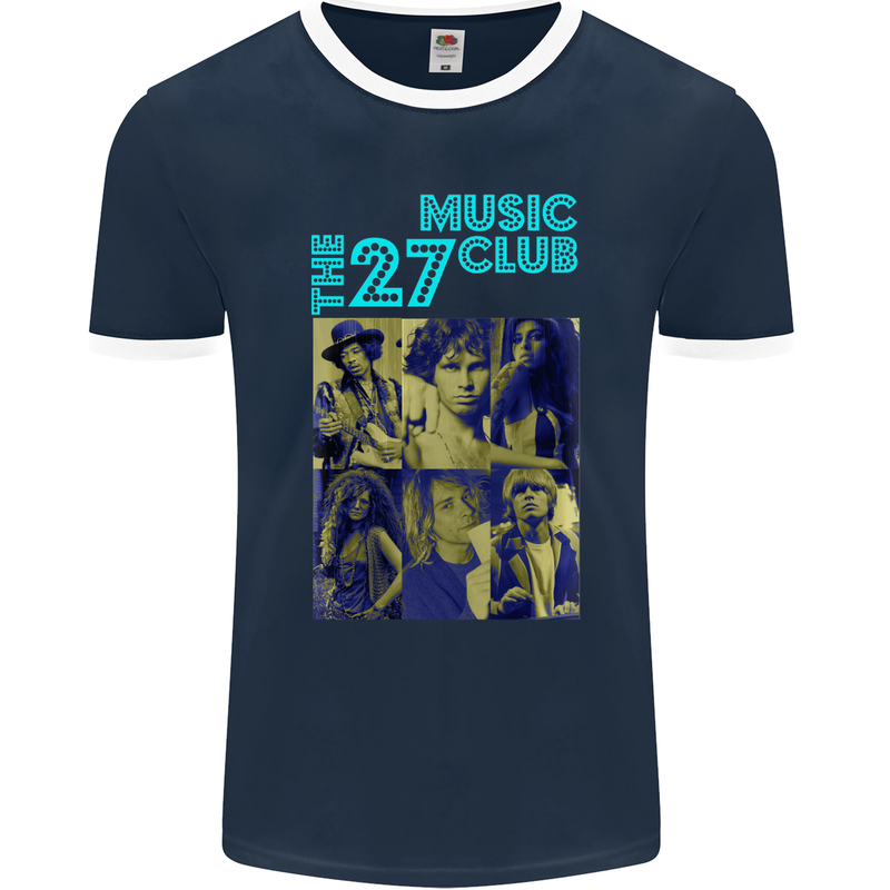 The 27 Music Club Mens Ringer T-Shirt FotL Navy Blue/White