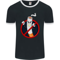 No Smoking Give Up Anti Smoker Mens Ringer T-Shirt FotL Black/White