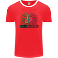 Healthy Green Hearted Avocado Funny Health Mens Ringer T-Shirt FotL Red/White