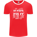 If Papa Cant Fix It Fathers Day Tradesman Mens Ringer T-Shirt FotL Red/White