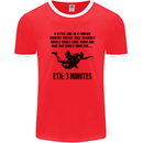 ETA 3 Mins Parachute Regiment Para 1 2 3 4 Mens White Ringer T-Shirt Red/White