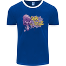 Spore Me the Details Funny Mushroom Mens Ringer T-Shirt FotL Royal Blue/White