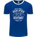 A Qualified Receptionist Looks Like Mens Ringer T-Shirt FotL Royal Blue/White