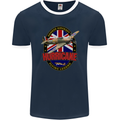 Hawker Hurricane Flying Legend Mens Ringer T-Shirt FotL Navy Blue/White