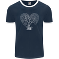 Love Tree Heart Aborist Ecology Environment Mens Ringer T-Shirt FotL Navy Blue/White