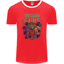 Vegan Gym Bodybuilding Vegetarian Mens Ringer T-Shirt FotL Red/White
