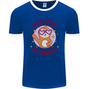 Sloth Anything I Can Do Slower Funny Mens Ringer T-Shirt FotL Royal Blue/White