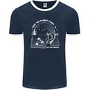 Climate Change Keep the Planet Clean Funny Mens Ringer T-Shirt FotL Navy Blue/White