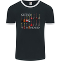 Guitar Heaven Collection Guitarist Acoustic Mens Ringer T-Shirt FotL Black/White