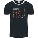 Guitar Heaven Collection Guitarist Acoustic Mens Ringer T-Shirt FotL Black/White