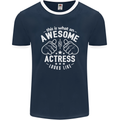 This Is What an Awesome Actress Looks Like Mens Ringer T-Shirt FotL Navy Blue/White