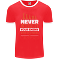 Funny Chess Never Interupt Your Enemy Mens Ringer T-Shirt FotL Red/White