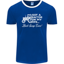 Tractor for My Wife Best Swap Ever Farmer Mens Ringer T-Shirt FotL Royal Blue/White