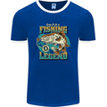 Fishing Legend Funny Fisherman Mens Ringer T-Shirt FotL Royal Blue/White