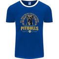 A Pitbull Dog Mens Ringer T-Shirt FotL Royal Blue/White