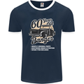 60 Year Old Banger Birthday 60th Year Old Mens Ringer T-Shirt FotL Navy Blue/White