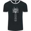 Rock & Roll Guitar Hand Guitarist Electric Mens Ringer T-Shirt FotL Black/White