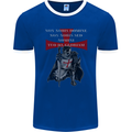 Knights Templar Prayer St. George's Day Mens Ringer T-Shirt FotL Royal Blue/White