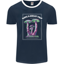 Have a Great Trip Magic Mushrooms LSD Hippy Mens Ringer T-Shirt FotL Navy Blue/White