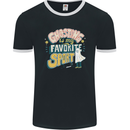 Ghosting Sport Funny Anti Valentines Day Mens Ringer T-Shirt FotL Black/White