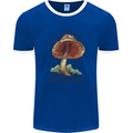 Made of Magic Mushrooms LSD Trippy Mens Ringer T-Shirt FotL Royal Blue/White