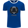 Greek Helmet Gym Training Top Spartan MMA Mens Ringer T-Shirt FotL Royal Blue/White