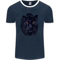 A Black Panther Mens Ringer T-Shirt FotL Navy Blue/White