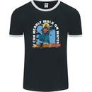 Funny Paddleboarder Jesus Paddleboarding Mens Ringer T-Shirt FotL Black/White