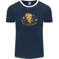 My Pizza Universe Funny Food Diet Mens Ringer T-Shirt FotL Navy Blue/White