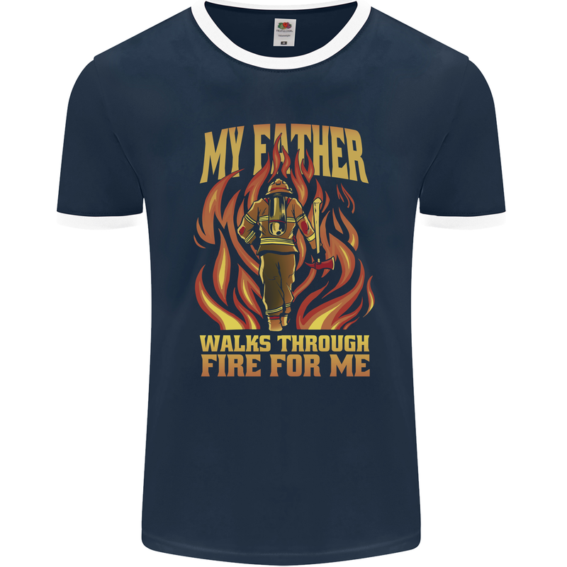 In Love With Mary Jane Funny Weed Mens Ringer T-Shirt FotL Navy Blue/White