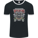 Scandinavian Viking Valhalla Odin Norse God Mens Ringer T-Shirt FotL Black/White