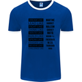Dream Like Black Lives Matter History Month Mens White Ringer T-Shirt Royal Blue/White