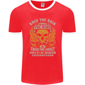 Race the Wind Motorbike Motorcycle Biker Mens Ringer T-Shirt FotL Red/White