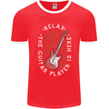 Here Comes the Guitar Player Guitarist Mens Ringer T-Shirt FotL Red/White