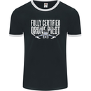 Drone Pilot Mens Ringer T-Shirt FotL Black/White