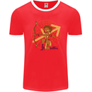 A Sagittarius Female Archer Star Sign Zodiac Mens Ringer T-Shirt FotL Red/White