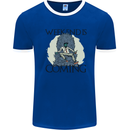Weekend Funny Beer Cider Wine Alcohol Gin Mens White Ringer T-Shirt Royal Blue/White