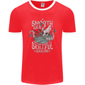 Skilful Sailor Kraken Sailing Cthulhu Mens Ringer T-Shirt FotL Red/White