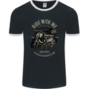 Scooter Ride With Me Motorcycle MOD Mens Ringer T-Shirt FotL Black/White