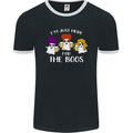 Halloween I'm Just Here For the Boos Mens Ringer T-Shirt FotL Black/White