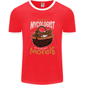 Amateur Mycologist Funny Mushroom Mens Ringer T-Shirt FotL Red/White