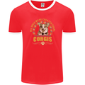 A Corgi Dog Mens Ringer T-Shirt FotL Red/White